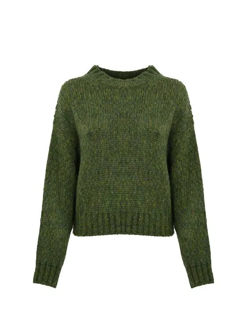 WEEKEND MAX MARA     Maglia Dionigi in filato mohair chine' verde