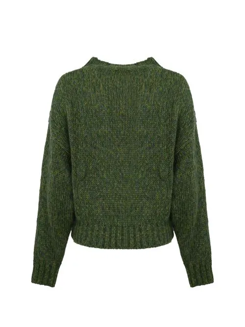 WEEKEND MAX MARA     Maglia Dionigi in filato mohair chine' verde