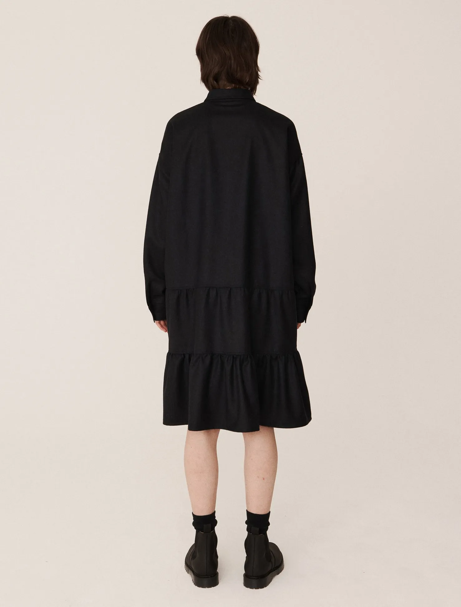 YMC Luna Long Sleeve Dress Navy