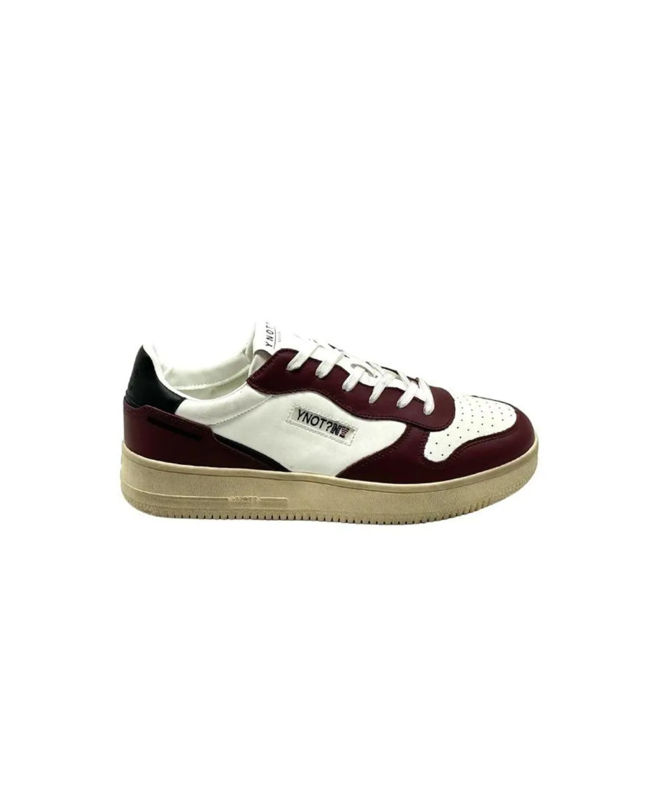 Ynot - Sneakers uomo basse in pelle bordeaux New York | Studioarch.com