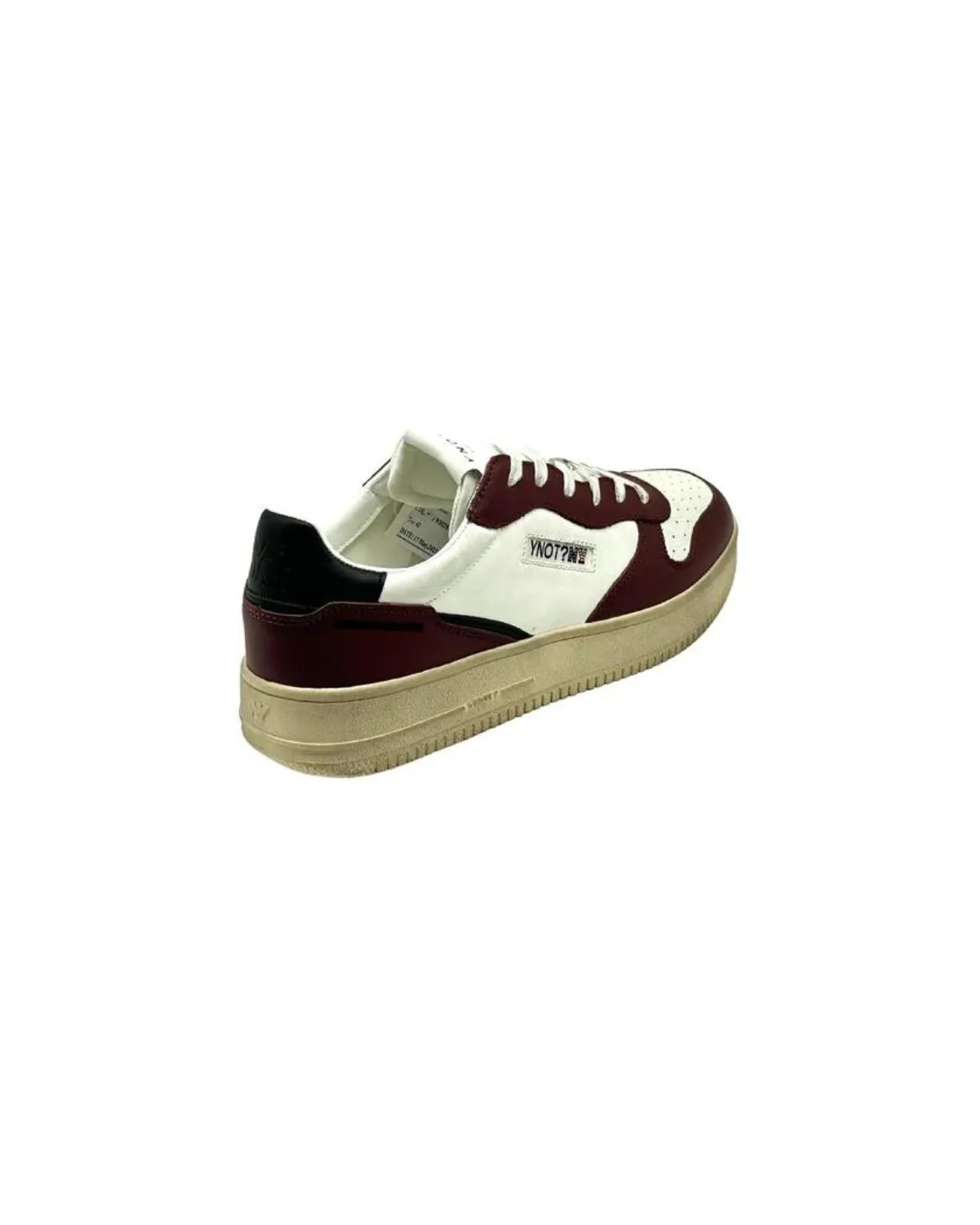 Ynot - Sneakers uomo basse in pelle bordeaux New York | Studioarch.com